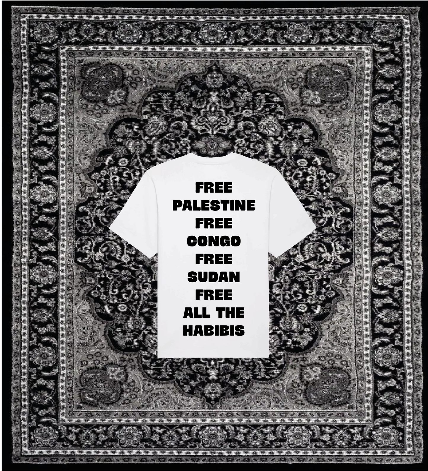 "FREE THE HABIBIS" T-SHIRT IN WHITE